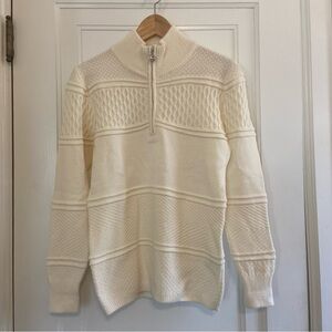 Daily Sports quarter zip cable knit sweater